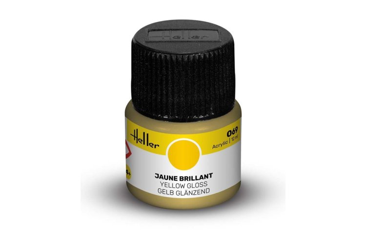 Heller #69 Yellow - Gloss - Acrylic - 12 ml - Hel9069 xs 1 - HEL9069-XS