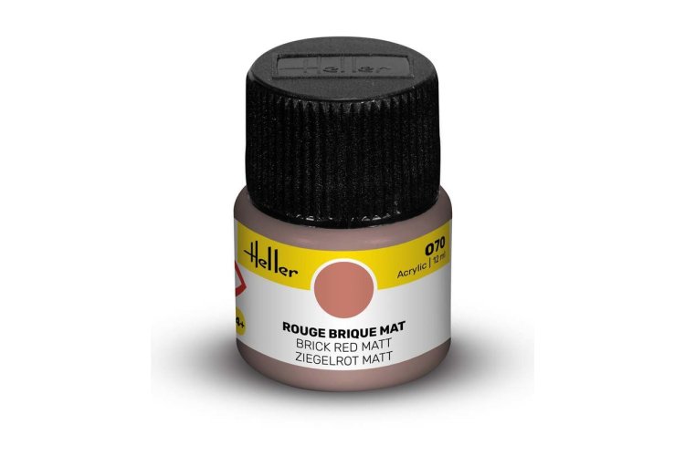 Heller #70 Brick Red - Matt - Acrylic - 12 ml - Hel9070 xs 1 - HEL9070-XS