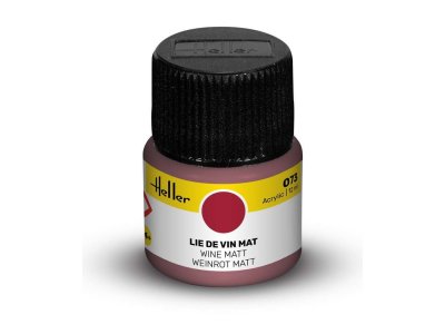 Heller #73 Wine Red - Matt - Acrylic - 12 ml - Hel9073 xs 1 - HEL9073-XS