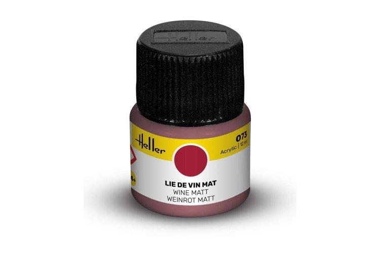 Heller #73 Wine Red - Matt - Acrylic - 12 ml - Hel9073 xs 1 - HEL9073-XS