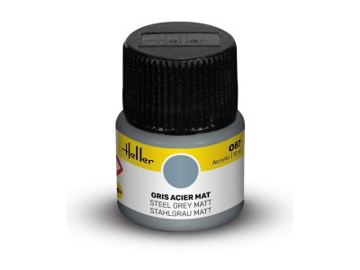 Heller #87 Steel Grey - Matt - Acrylic - 12 ml - Hel9087 xs 1 - HEL9087-XS