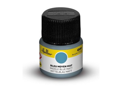 Heller #89 Medium Blue - Matt - Acrylic - 12 ml - Hel9089 xs 1 - HEL9089-XS