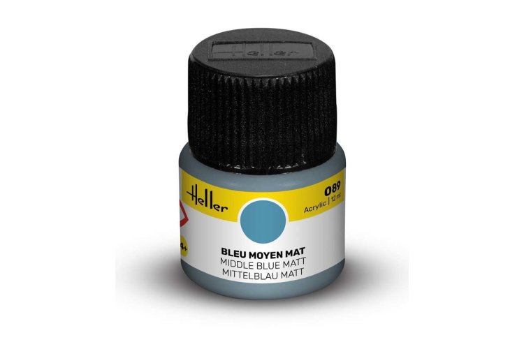 Heller #89 Medium Blue - Matt - Acrylic - 12 ml - Hel9089 xs 1 - HEL9089-XS