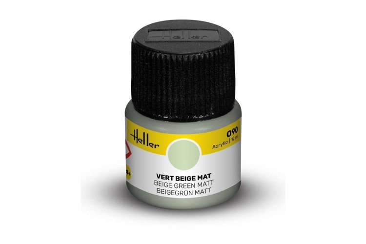 Heller #90 Beige Green - Matt - Acrylic - 12 ml - Hel9090 xs 1 - HEL9090-XS