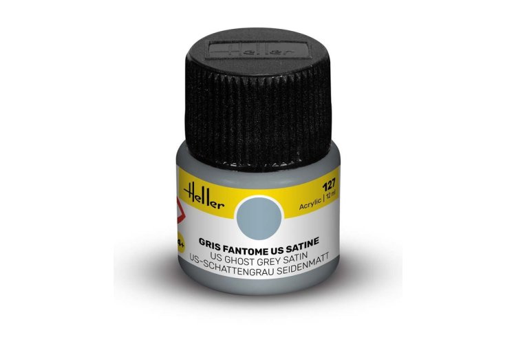Heller #127 US Ghost Grey - Satin - Acrylic - 12 ml - Hel9127 xs 1 - HEL9127-XS