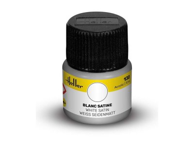 Heller #130 White - Satin - Acrylic - 12 ml - Hel9130 xs 1 - HEL9130-XS