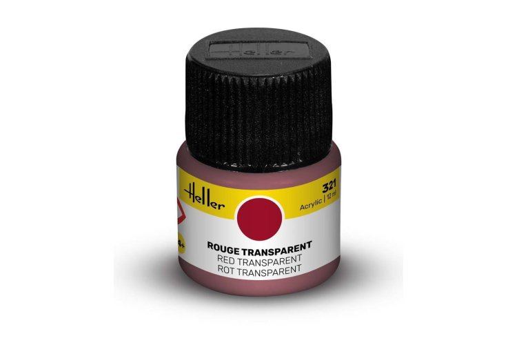 Heller #321 Rood - Transparant - Acryl - 12 ml - Hel9321 xs 1 - HEL9321-XS