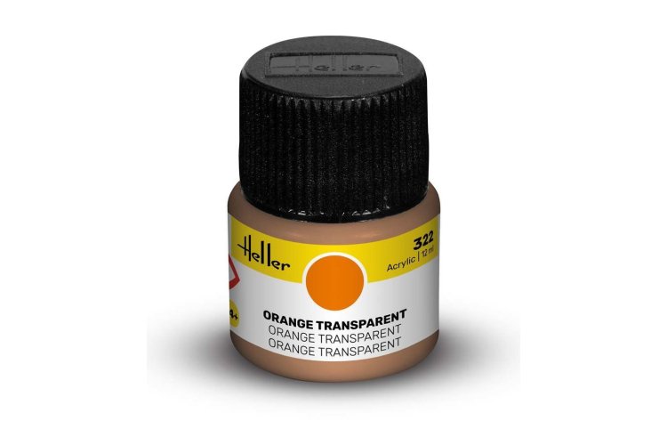 Heller #322 Oranje - Transparant - Acryl - 12 ml - Hel9322 xs 1 - HEL9322-XS