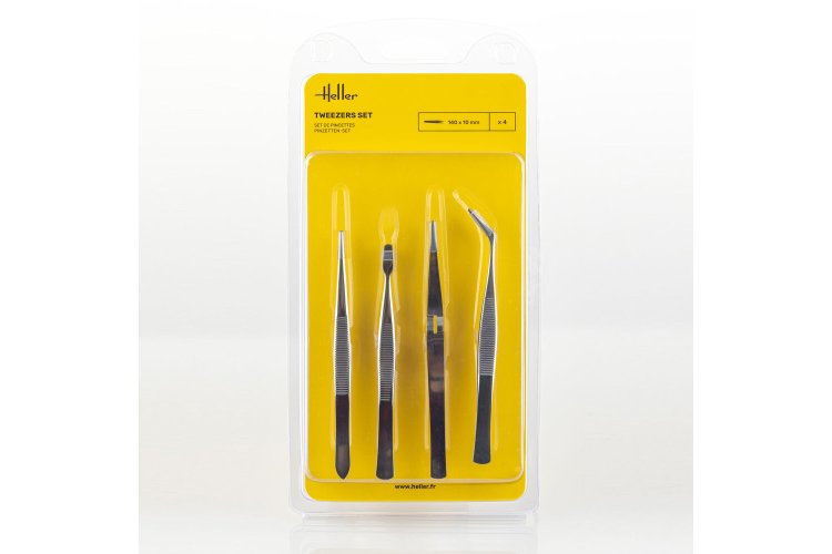 Heller 99023 Hobby Pincettenset - 4 stuks - Hel99023 xs 1 - HEL99023-XS