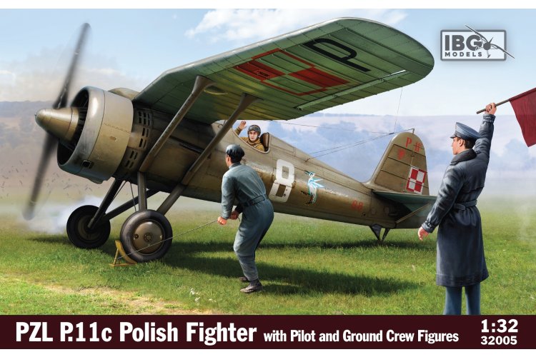 1:32 IBG Models 32005 PZL P.11c Polish Fighter Aircraft with Pilot and Ground Crew Figures - Ibg32005 1 - IBG32005
