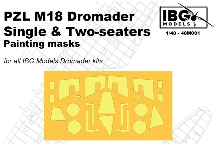 1:48 IBG Models 48M001 Maskering voor PZL M18 Dromader - IBG Models - Ibg48m001 1 - IBG48M001