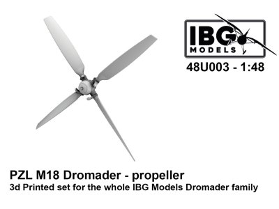 1:48 IBG Models 48U003 3D-Printed Upgrade Set &ndash; Propeller for PZL M18 Dromader - Ibg48u003 1 - IBG48U003
