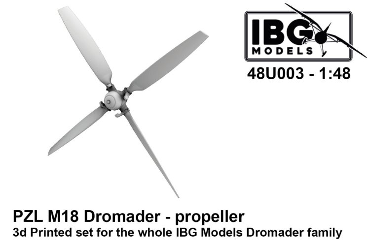 1:48 IBG Models 48U003 3D-geprinte Upgradeset - Propeller voor PZL M18 Dromader - Ibg48u003 1 - IBG48U003