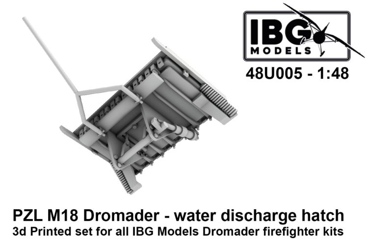 1:48 IBG Models 48U005 3D-geprinte Upgradeset - Waterafvoerluik voor PZL M18 Dromader - Ibg48u005 1 - IBG48U005