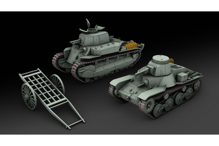 1:72 IBG Models 72042 Type 89 Kou (Late versie) + Type 95 Ha-Go - Japanse Tanks - 2 Bouwopties - Ibg72042 8 - IBG72042
