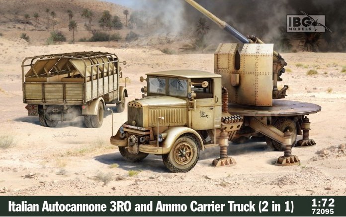 1:72 IBG Models 72095 Autocannone 3Ro & Ammunition Vehicle 2-in-1 WWII - Italian Artillery Truck - Ibg72095 1 - IBG72095