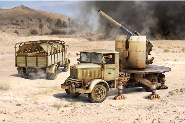 1:72 IBG Models 72095 Autocannone 3Ro & Ammunition Vehicle 2-in-1 WWII - Italian Artillery Truck - Ibg72095 2 - IBG72095