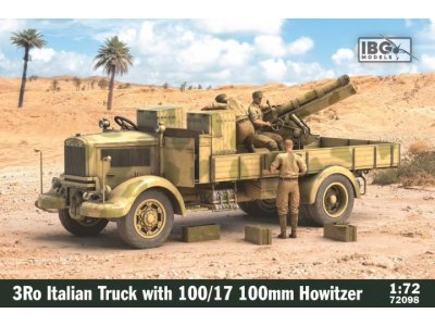 1:72 IBG Models 72098 3Ro with 100mm Howitzer 100/17 WWII - Italian Artillery Truck - Ibg72098 1 - IBG72098