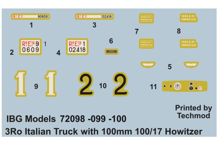 1:72 IBG Models 72098 3Ro with 100mm Howitzer 100/17 WWII - Italian Artillery Truck - Ibg72098 16 - IBG72098