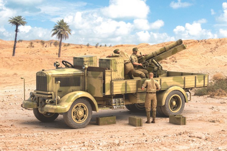 1:72 IBG Models 72098 3Ro with 100mm Howitzer 100/17 WWII - Italian Artillery Truck - Ibg72098 2 - IBG72098