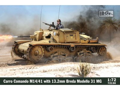 1:72 IBG Models 72130 Carro Comando M14/41 with 13.2mm Breda Modello 31 MG WWII - Italian Command Vehicle - Ibg72130 1 - IBG72130