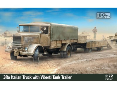 1:72 IBG Models 72167 3Ro with Viberti Tank Transport Semi-Trailer WWII - Italian Heavy Transport Truck - Ibg72167 1 - IBG72167