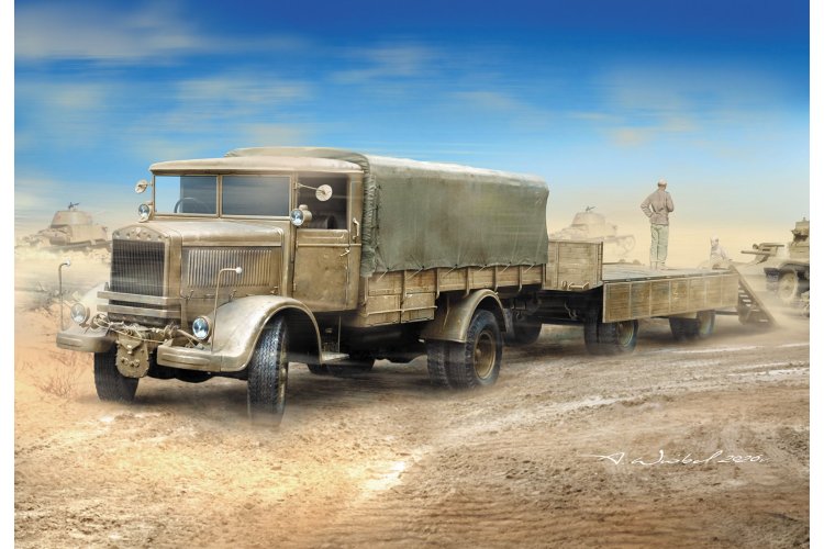 1:72 IBG Models 72167 3Ro with Viberti Tank Transport Semi-Trailer WWII - Italian Heavy Transport Truck - Ibg72167 2 - IBG72167