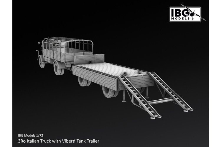 1:72 IBG Models 72167 3Ro with Viberti Tank Transport Semi-Trailer WWII - Italian Heavy Transport Truck - Ibg72167 4 - IBG72167