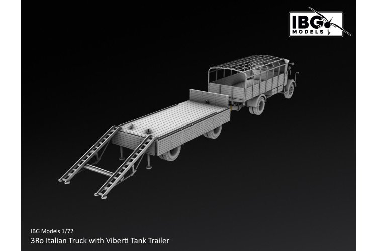 1:72 IBG Models 72167 3Ro with Viberti Tank Transport Semi-Trailer WWII - Italian Heavy Transport Truck - Ibg72167 5 - IBG72167