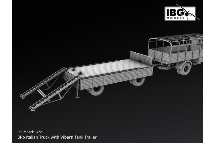 1:72 IBG Models 72167 3Ro with Viberti Tank Transport Semi-Trailer WWII - Italian Heavy Transport Truck - Ibg72167 6 - IBG72167