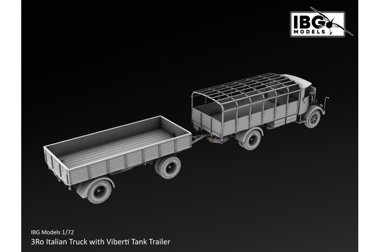 1:72 IBG Models 72167 3Ro with Viberti Tank Transport Semi-Trailer WWII - Italian Heavy Transport Truck - Ibg72167 7 - IBG72167