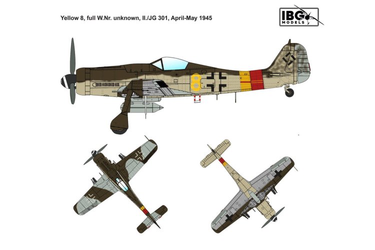 1:72 IBG Models 72543 Focke-Wulf Fw 190D-9 &ndash; Jagdgeschwader 301 WWII &ndash; German Propeller Aircraft - Ibg72543 5 - IBG72543