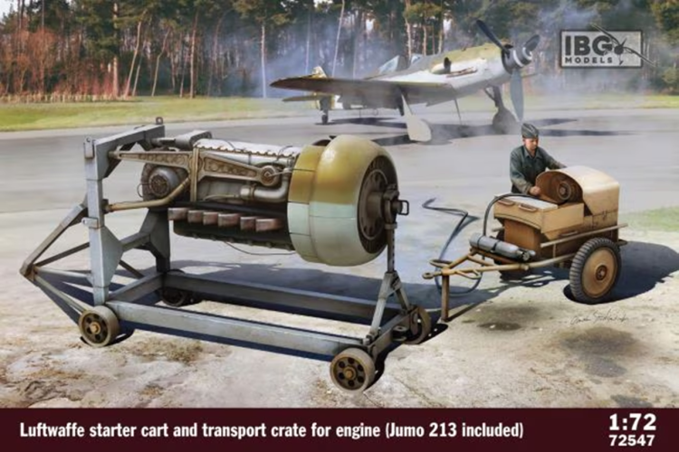 1:72 IBG Models 72547 Luftwaffe Starter car & Transport Crate for engine - Jumo 213 included - Ibg72547 1 - IBG72547
