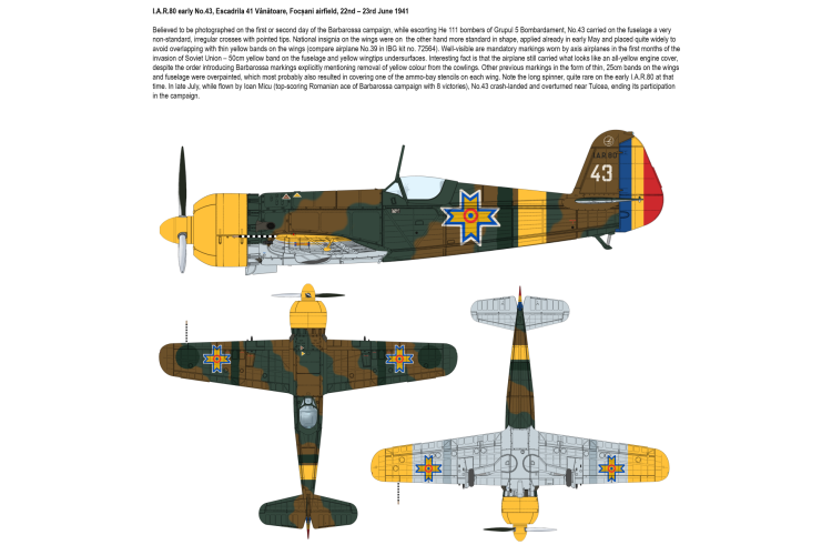 1:72 IBG Models 72565 Roemeense Barbarossa 1941 Vol.2 IAR.80 vroeg & IAR.80A - 2 Bouwopties - Ibg72565 4 - IBG72565