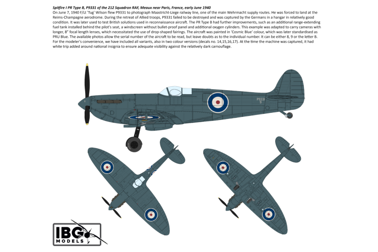 1:72 IBG Models 72582 Supermarine Spitfire PR Type A/B/E WWII - British Propeller Aircraft - Ibg72582 36 - IBG72582