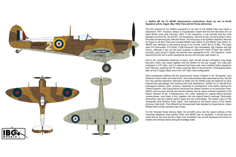 1:72 IBG Models 72592 Supermarine Spitfire Mk.V Trop. over North Africa 1942-1943 WWII - British Fighter Aircraft - Ibg72592 3 - IBG72592