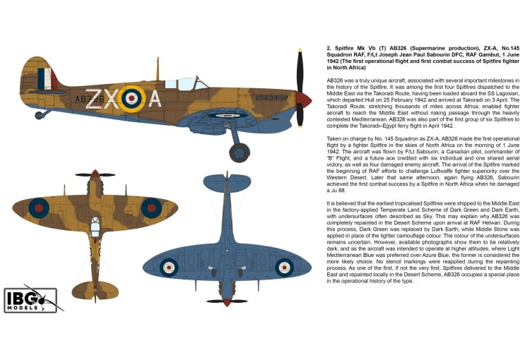 1:72 IBG Models 72592 Supermarine Spitfire Mk.V Trop. over North Africa 1942-1943 WWII - British Fighter Aircraft - Ibg72592 4 - IBG72592
