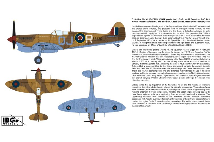 1:72 IBG Models 72592 Supermarine Spitfire Mk.V Trop. over North Africa 1942-1943 WWII - British Fighter Aircraft - Ibg72592 7 - IBG72592