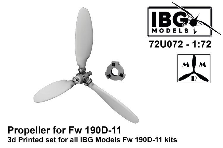 1:72 IBG Models 72U072 3D-Printed Propeller for Fw 190D-11 - Ibg72u072 1 - IBG72U072