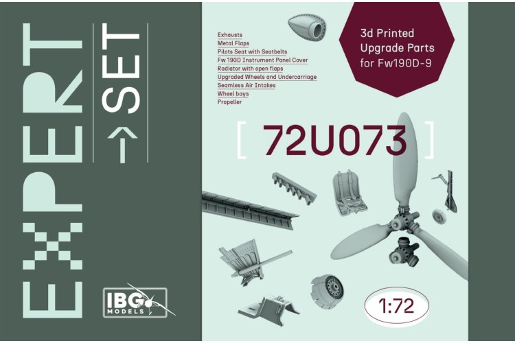 1:72 IBG Models 72U073 3D-Printed Upgrade Set - Expert Set for Fw 190D-9 - Ibg72u073 1 - IBG72U073