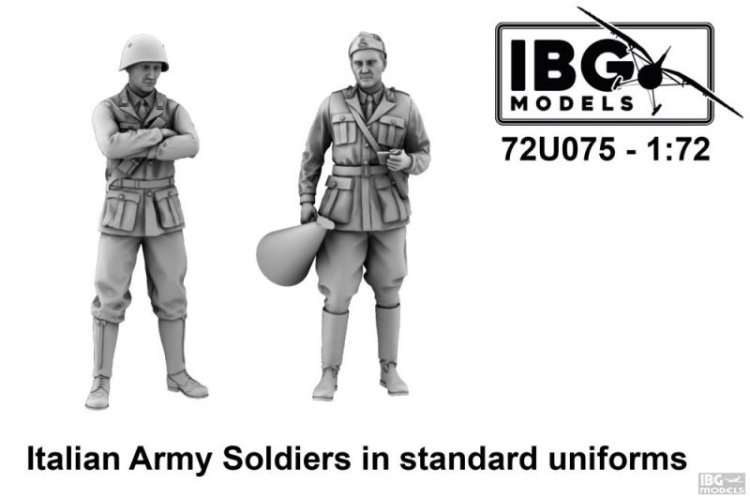 1:72 IBG Models 72U075 Italian Soldiers in Standard Army Uniforms WWII - 2 Figures - Ibg72u075 1 - IBG72U075