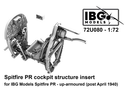 1:72 IBG Models 72U080 3D-geprinte Cockpitstructuur voor Supermarine Spitfire PR - Ibg72u080 1 - IBG72U080