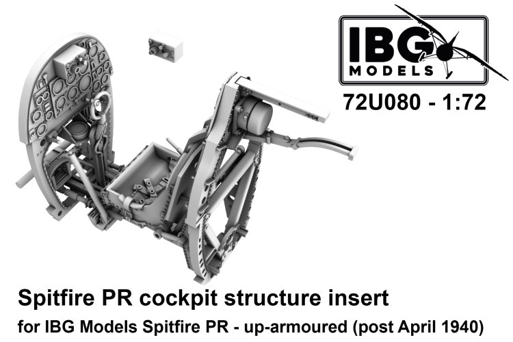 1:72 IBG Models 72U080 3D-geprinte Cockpitstructuur voor Supermarine Spitfire PR - Ibg72u080 1 - IBG72U080