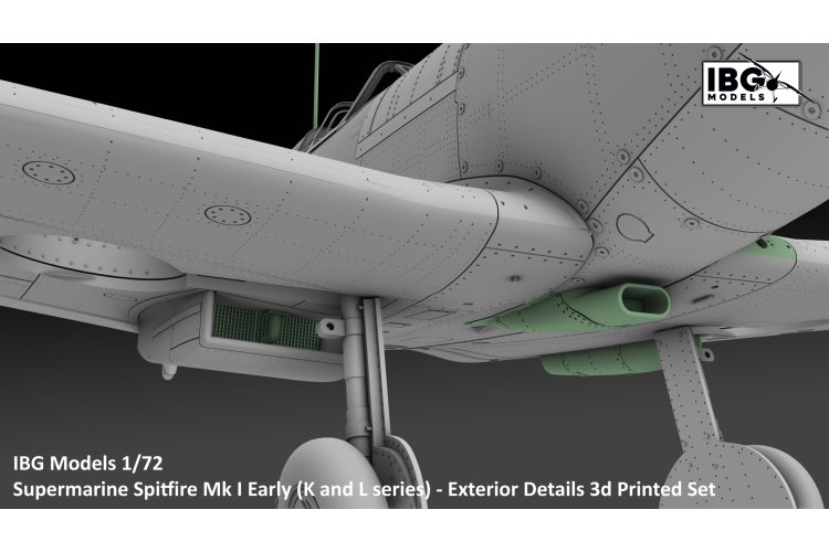 1:72 IBG Models 72U083 3D-geprinte K- en L-Series Exterieur Detailset voor Supermarine Spitfire Mk.I Early - Ibg72u083 10 - IBG72U083