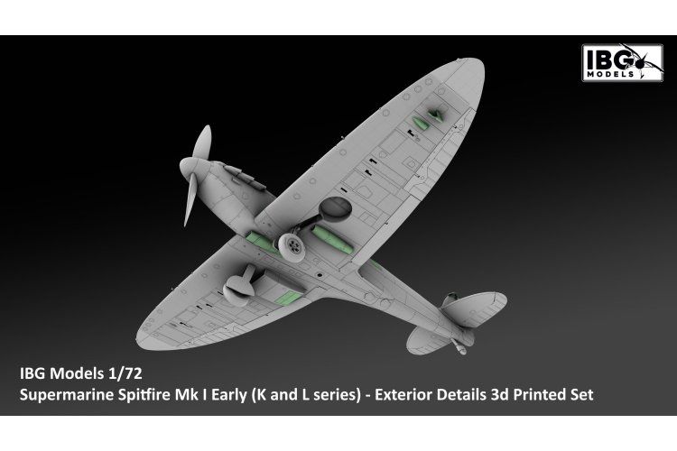 1:72 IBG Models 72U083 3D-geprinte K- en L-Series Exterieur Detailset voor Supermarine Spitfire Mk.I Early - Ibg72u083 3 - IBG72U083