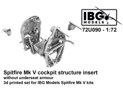 1:72 IBG Models 72U090 Cockpit Structure Insert without Seat Armour for Supermarine Spitfire Mk.V - Ibg72u090 1 - IBG72U090