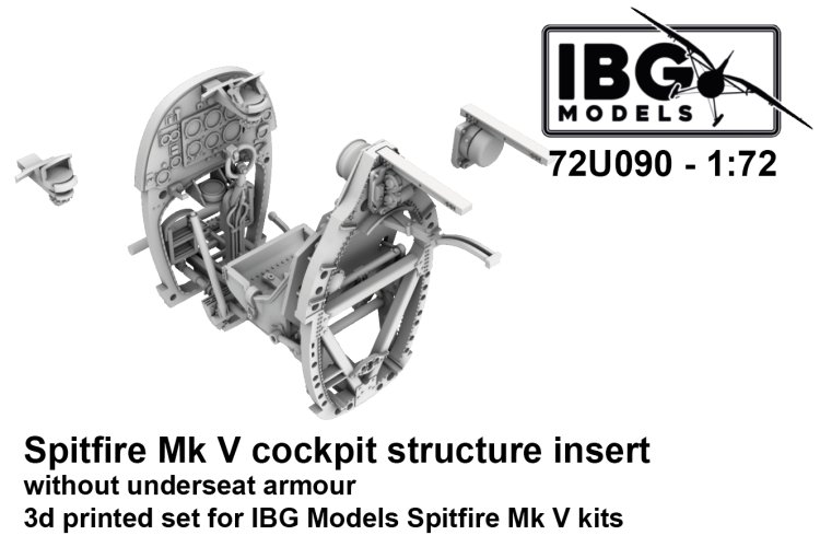 1:72 IBG Models 72U090 Cockpitstructuur Insert zonder Stoelpantser voor Supermarine Spitfire MK. V - Ibg72u090 1 - IBG72U090