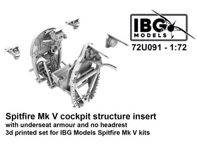 1:72 IBG Models 72U091 Cockpit Structure Insert with Armour under Seat without Headrest for Spitfire Mk.V - Ibg72u091 1 - IBG72U091