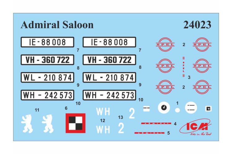 1:24 ICM 24023 Admiral Saloon, WWII German Passenger Car - Icm24023 20 - ICM24023