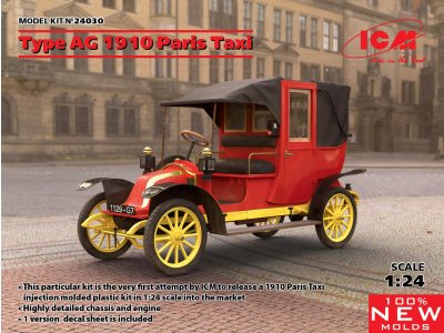 1:24 ICM 24030 Type AG 1910 Paris Taxi - Icm24030 1 1 - ICM24030
